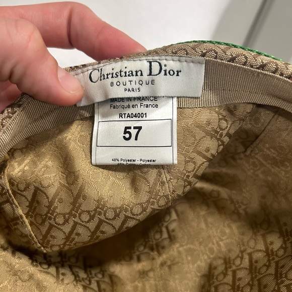 John Galliano for Christian Dior Rasta Logo Hat #1 Brown Trotter - Picture 5 of 11